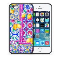 Thumbnail for Θήκη iPhone 5/5s/SE Retro Spring από τη Smartfits με σχέδιο στο πίσω μέρος και μαύρο περίβλημα | iPhone 5/5s/SE Retro Spring case with colorful back and black bezels