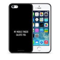 Thumbnail for Θήκη iPhone 5/5s/SE Salute από τη Smartfits με σχέδιο στο πίσω μέρος και μαύρο περίβλημα | iPhone 5/5s/SE Salute case with colorful back and black bezels
