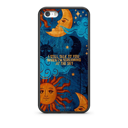 iPhone 5/5s/SE Screaming Sky θήκη από τη Smartfits με σχέδιο στο πίσω μέρος και μαύρο περίβλημα | Smartphone case with colorful back and black bezels by Smartfits