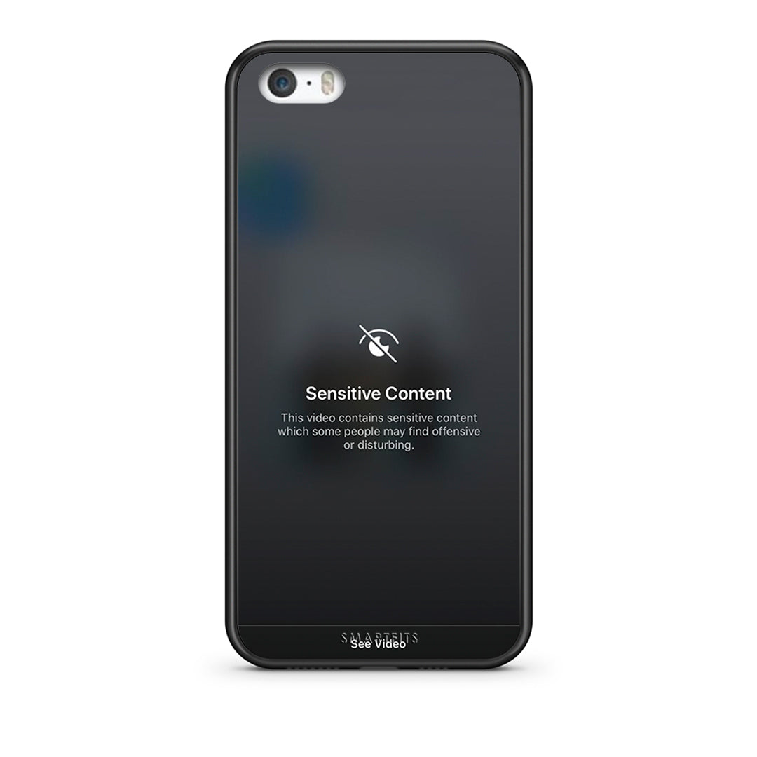 iPhone 5/5s/SE Sensitive Content θήκη από τη Smartfits με σχέδιο στο πίσω μέρος και μαύρο περίβλημα | Smartphone case with colorful back and black bezels by Smartfits