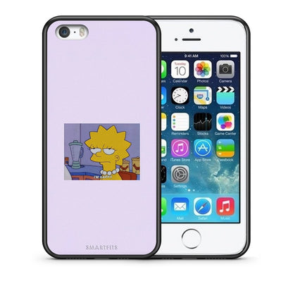 Θήκη iPhone 5/5s/SE So Happy από τη Smartfits με σχέδιο στο πίσω μέρος και μαύρο περίβλημα | iPhone 5/5s/SE So Happy case with colorful back and black bezels