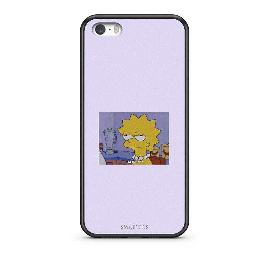 iPhone 5/5s/SE So Happy θήκη από τη Smartfits με σχέδιο στο πίσω μέρος και μαύρο περίβλημα | Smartphone case with colorful back and black bezels by Smartfits