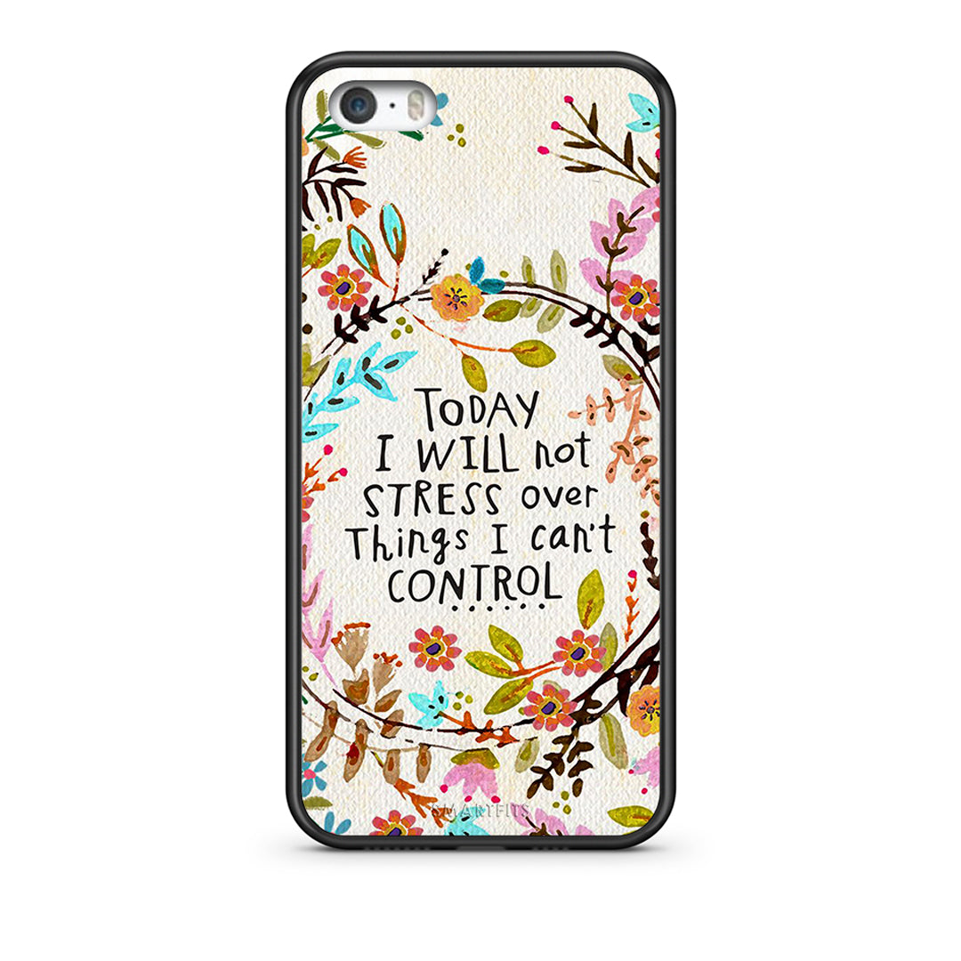 iPhone 5/5s/SE Stress Over θήκη από τη Smartfits με σχέδιο στο πίσω μέρος και μαύρο περίβλημα | Smartphone case with colorful back and black bezels by Smartfits
