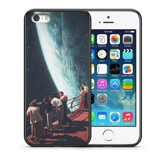 Θήκη iPhone 5/5s/SE Surreal View από τη Smartfits με σχέδιο στο πίσω μέρος και μαύρο περίβλημα | iPhone 5/5s/SE Surreal View case with colorful back and black bezels