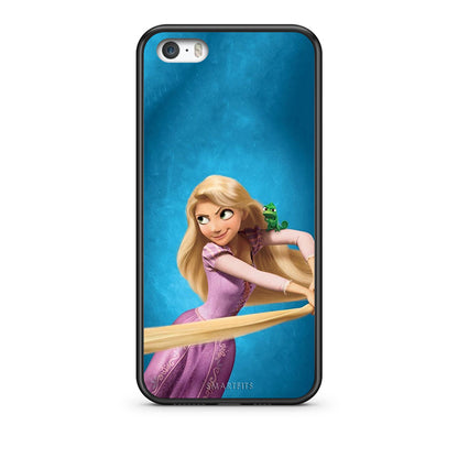 iPhone 5 / 5s / SE Tangled 2 Θήκη Αγίου Βαλεντίνου από τη Smartfits με σχέδιο στο πίσω μέρος και μαύρο περίβλημα | Smartphone case with colorful back and black bezels by Smartfits