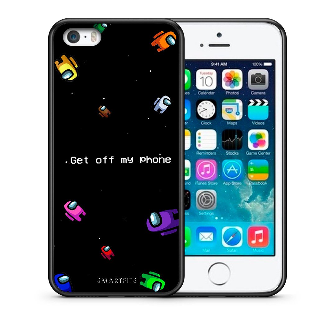 Θήκη iPhone 5/5s/SE AFK Text από τη Smartfits με σχέδιο στο πίσω μέρος και μαύρο περίβλημα | iPhone 5/5s/SE AFK Text case with colorful back and black bezels