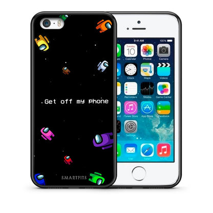 Θήκη iPhone 5/5s/SE AFK Text από τη Smartfits με σχέδιο στο πίσω μέρος και μαύρο περίβλημα | iPhone 5/5s/SE AFK Text case with colorful back and black bezels
