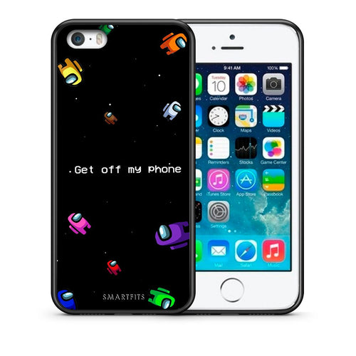 Θήκη iPhone 5/5s/SE AFK Text από τη Smartfits με σχέδιο στο πίσω μέρος και μαύρο περίβλημα | iPhone 5/5s/SE AFK Text case with colorful back and black bezels