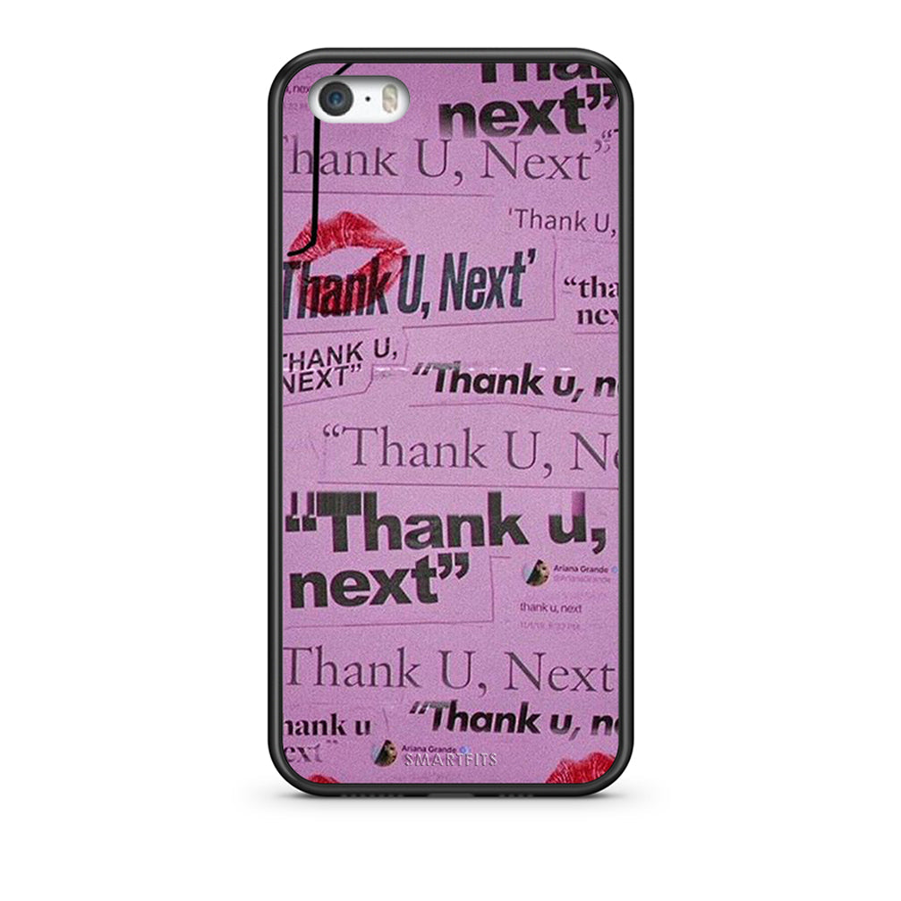 iPhone 5 / 5s / SE Thank You Next Θήκη Αγίου Βαλεντίνου από τη Smartfits με σχέδιο στο πίσω μέρος και μαύρο περίβλημα | Smartphone case with colorful back and black bezels by Smartfits