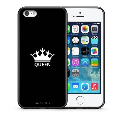 Θήκη iPhone 5/5s/SE Queen Valentine από τη Smartfits με σχέδιο στο πίσω μέρος και μαύρο περίβλημα | iPhone 5/5s/SE Queen Valentine case with colorful back and black bezels