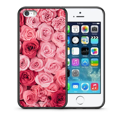 Θήκη iPhone 5/5s/SE RoseGarden Valentine από τη Smartfits με σχέδιο στο πίσω μέρος και μαύρο περίβλημα | iPhone 5/5s/SE RoseGarden Valentine case with colorful back and black bezels