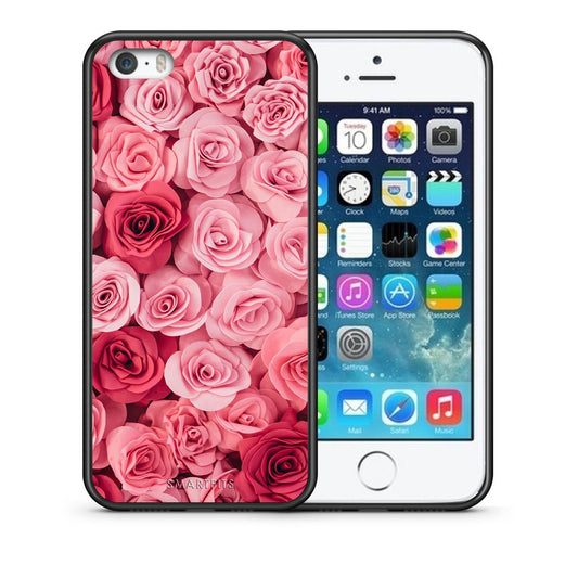 Θήκη iPhone 5/5s/SE RoseGarden Valentine από τη Smartfits με σχέδιο στο πίσω μέρος και μαύρο περίβλημα | iPhone 5/5s/SE RoseGarden Valentine case with colorful back and black bezels