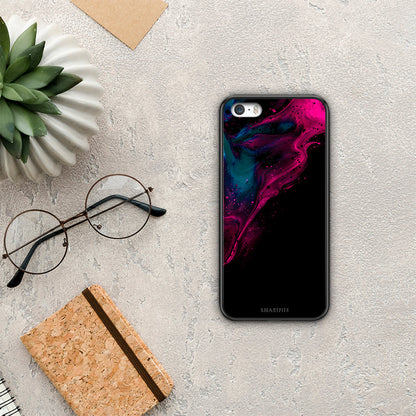 Watercolor Pink Black - iPhone 5 / 5s / SE θήκη