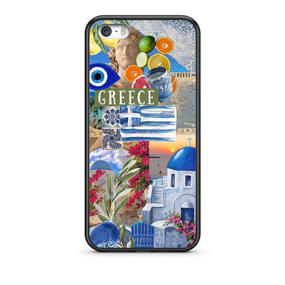 iPhone 5 / 5s / SE All Greek Θήκη από τη Smartfits με σχέδιο στο πίσω μέρος και μαύρο περίβλημα | Smartphone case with colorful back and black bezels by Smartfits
