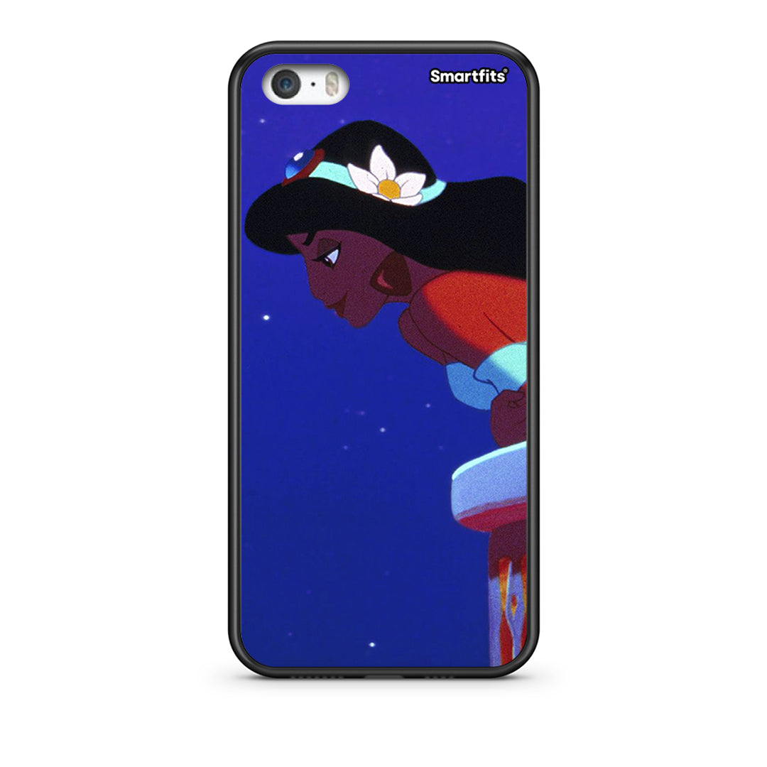 iPhone 5/5s/SE Alladin And Jasmine Love 2 θήκη από τη Smartfits με σχέδιο στο πίσω μέρος και μαύρο περίβλημα | Smartphone case with colorful back and black bezels by Smartfits