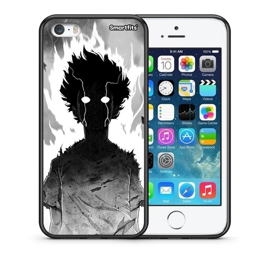 Θήκη iPhone 5 / 5s / SE Anime Boy από τη Smartfits με σχέδιο στο πίσω μέρος και μαύρο περίβλημα | iPhone 5 / 5s / SE Anime Boy case with colorful back and black bezels