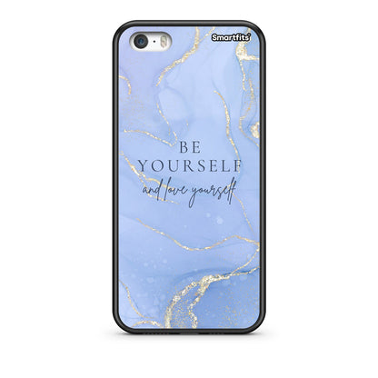 iPhone 5/5s/SE Be Yourself θήκη από τη Smartfits με σχέδιο στο πίσω μέρος και μαύρο περίβλημα | Smartphone case with colorful back and black bezels by Smartfits