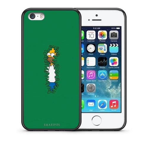 Θήκη Αγίου Βαλεντίνου iPhone 5 / 5s / SE Bush Man από τη Smartfits με σχέδιο στο πίσω μέρος και μαύρο περίβλημα | iPhone 5 / 5s / SE Bush Man case with colorful back and black bezels
