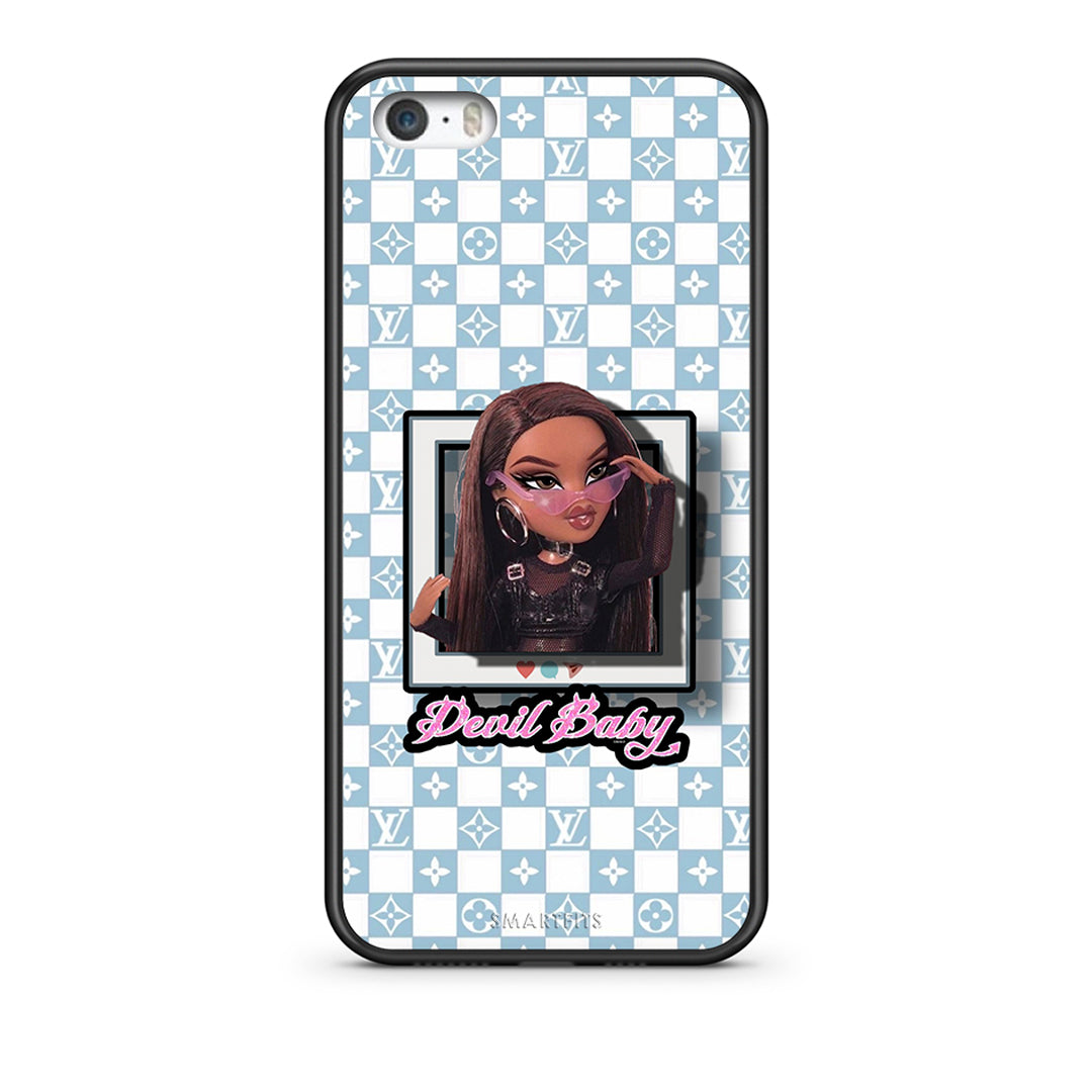 iPhone 5 / 5s / SE Devil Baby Θήκη Αγίου Βαλεντίνου από τη Smartfits με σχέδιο στο πίσω μέρος και μαύρο περίβλημα | Smartphone case with colorful back and black bezels by Smartfits
