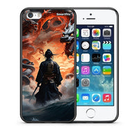 Thumbnail for Θήκη iPhone 5/5s/SE Dragons Fight από τη Smartfits με σχέδιο στο πίσω μέρος και μαύρο περίβλημα | iPhone 5/5s/SE Dragons Fight case with colorful back and black bezels
