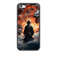 Thumbnail for iPhone 5/5s/SE Dragons Fight θήκη από τη Smartfits με σχέδιο στο πίσω μέρος και μαύρο περίβλημα | Smartphone case with colorful back and black bezels by Smartfits