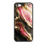 Thumbnail for iPhone 5/5s/SE Glamorous Pink Marble θήκη από τη Smartfits με σχέδιο στο πίσω μέρος και μαύρο περίβλημα | Smartphone case with colorful back and black bezels by Smartfits