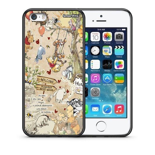 Θήκη iPhone 5/5s/SE Happy Friends από τη Smartfits με σχέδιο στο πίσω μέρος και μαύρο περίβλημα | iPhone 5/5s/SE Happy Friends case with colorful back and black bezels