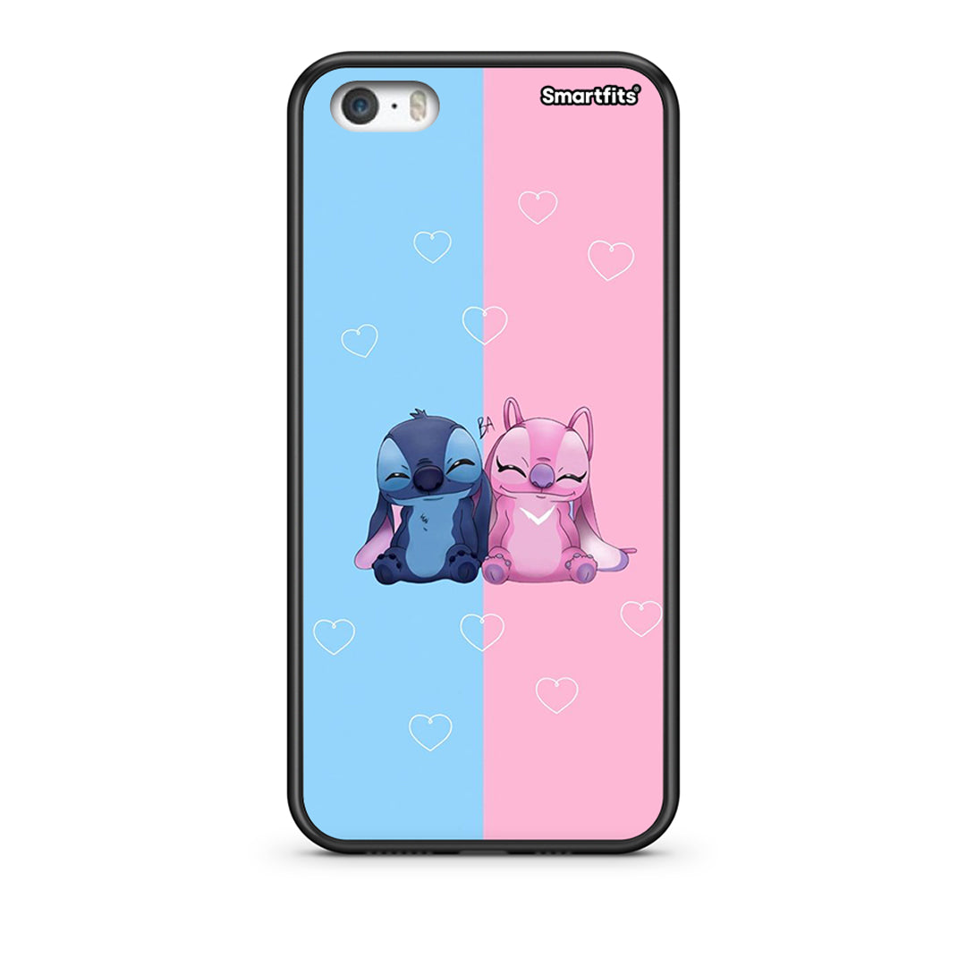 iPhone 5/5s/SE Stitch And Angel θήκη από τη Smartfits με σχέδιο στο πίσω μέρος και μαύρο περίβλημα | Smartphone case with colorful back and black bezels by Smartfits
