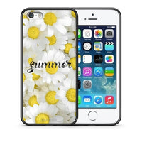 Thumbnail for Θήκη iPhone 5 / 5s / SE Summer Daisies από τη Smartfits με σχέδιο στο πίσω μέρος και μαύρο περίβλημα | iPhone 5 / 5s / SE Summer Daisies case with colorful back and black bezels