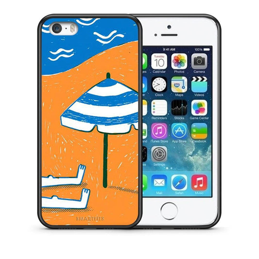 Θήκη iPhone 5 / 5s / SE Summering από τη Smartfits με σχέδιο στο πίσω μέρος και μαύρο περίβλημα | iPhone 5 / 5s / SE Summering case with colorful back and black bezels
