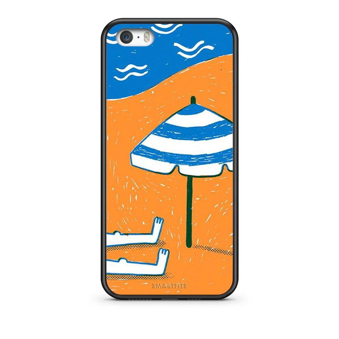 iPhone 5 / 5s / SE Summering Θήκη από τη Smartfits με σχέδιο στο πίσω μέρος και μαύρο περίβλημα | Smartphone case with colorful back and black bezels by Smartfits