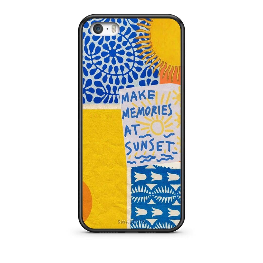 iPhone 5 / 5s / SE Sunset Memories Θήκη από τη Smartfits με σχέδιο στο πίσω μέρος και μαύρο περίβλημα | Smartphone case with colorful back and black bezels by Smartfits
