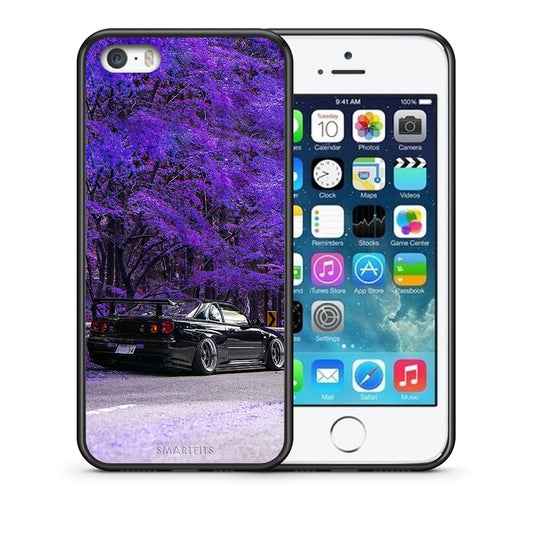 Θήκη Αγίου Βαλεντίνου iPhone 5 / 5s / SE Super Car από τη Smartfits με σχέδιο στο πίσω μέρος και μαύρο περίβλημα | iPhone 5 / 5s / SE Super Car case with colorful back and black bezels