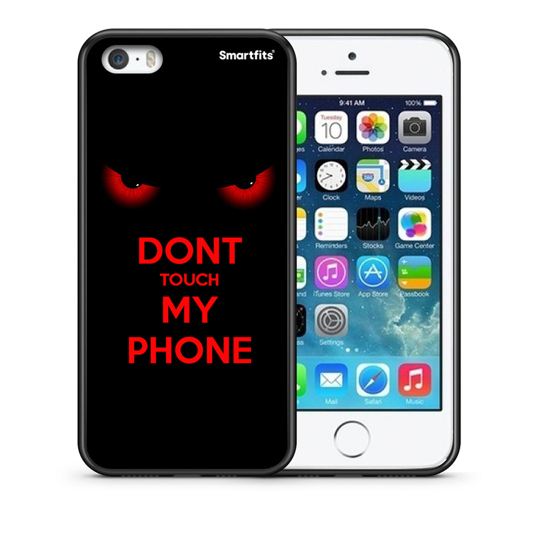 Θήκη iPhone 5 / 5s / SE Touch My Phone από τη Smartfits με σχέδιο στο πίσω μέρος και μαύρο περίβλημα | iPhone 5 / 5s / SE Touch My Phone case with colorful back and black bezels