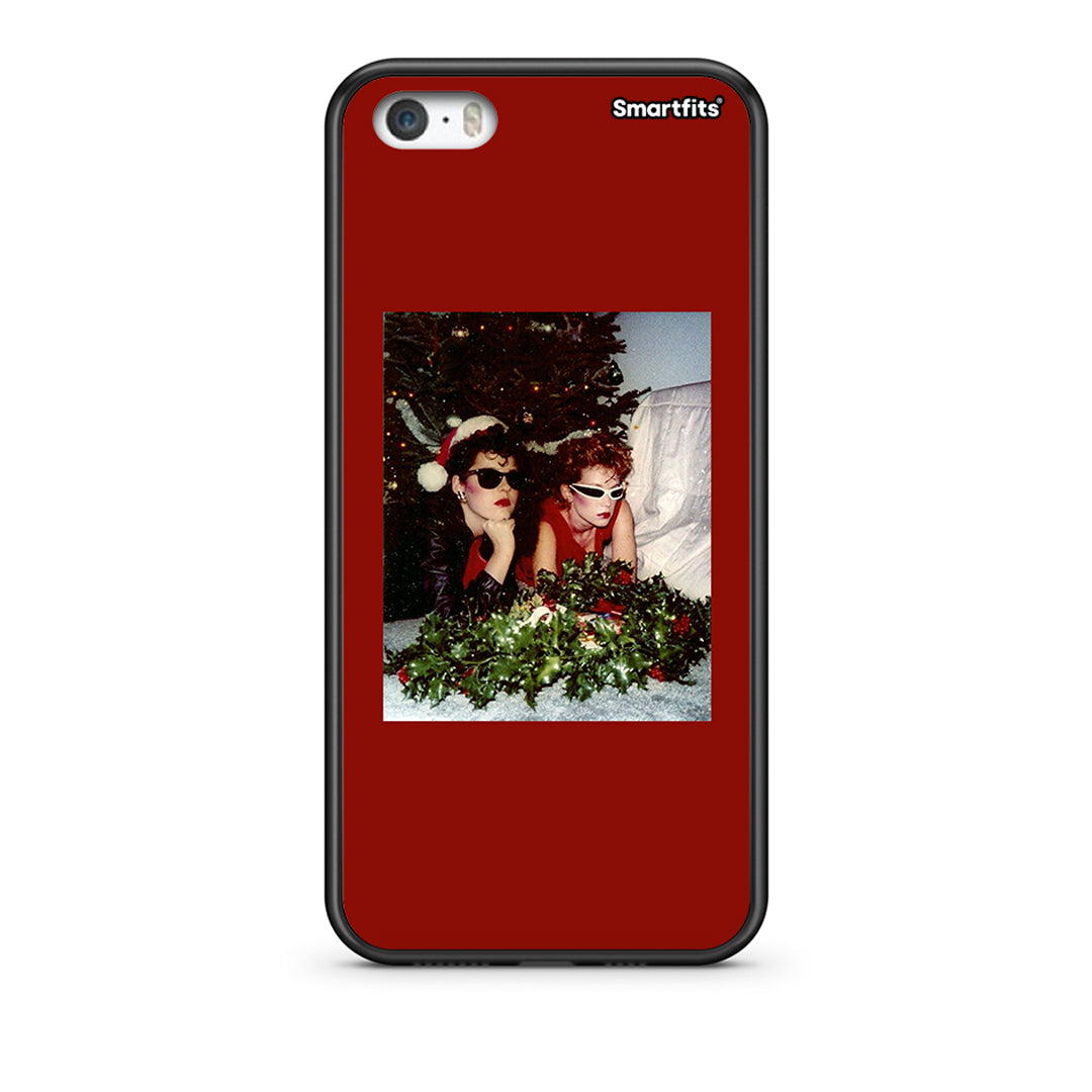 iPhone 5/5s/SE Waiting For Xmas θήκη από τη Smartfits με σχέδιο στο πίσω μέρος και μαύρο περίβλημα | Smartphone case with colorful back and black bezels by Smartfits