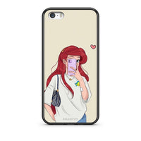 Thumbnail for iPhone 5 / 5s / SE Walking Mermaid Θήκη από τη Smartfits με σχέδιο στο πίσω μέρος και μαύρο περίβλημα | Smartphone case with colorful back and black bezels by Smartfits