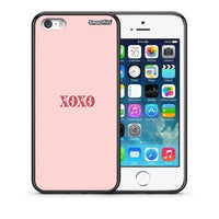 Thumbnail for Θήκη iPhone 5/5s/SE XOXO Love από τη Smartfits με σχέδιο στο πίσω μέρος και μαύρο περίβλημα | iPhone 5/5s/SE XOXO Love case with colorful back and black bezels