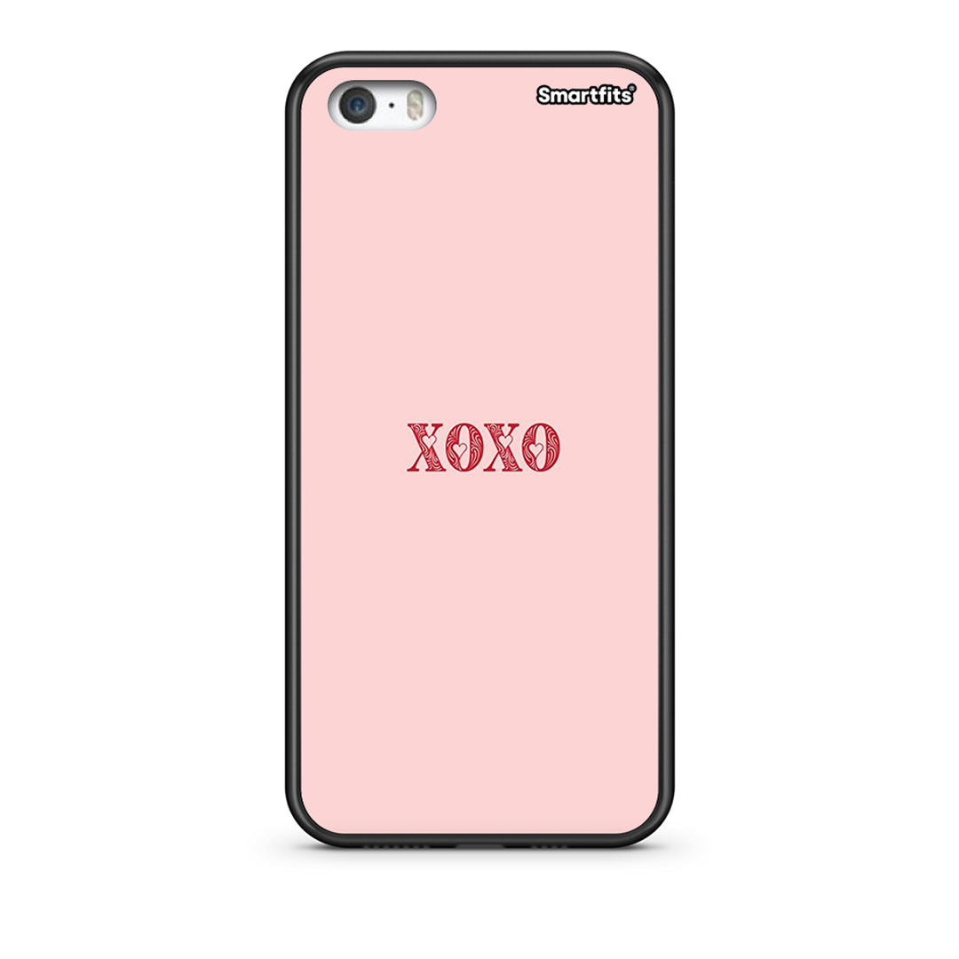 iPhone 5/5s/SE XOXO Love θήκη από τη Smartfits με σχέδιο στο πίσω μέρος και μαύρο περίβλημα | Smartphone case with colorful back and black bezels by Smartfits