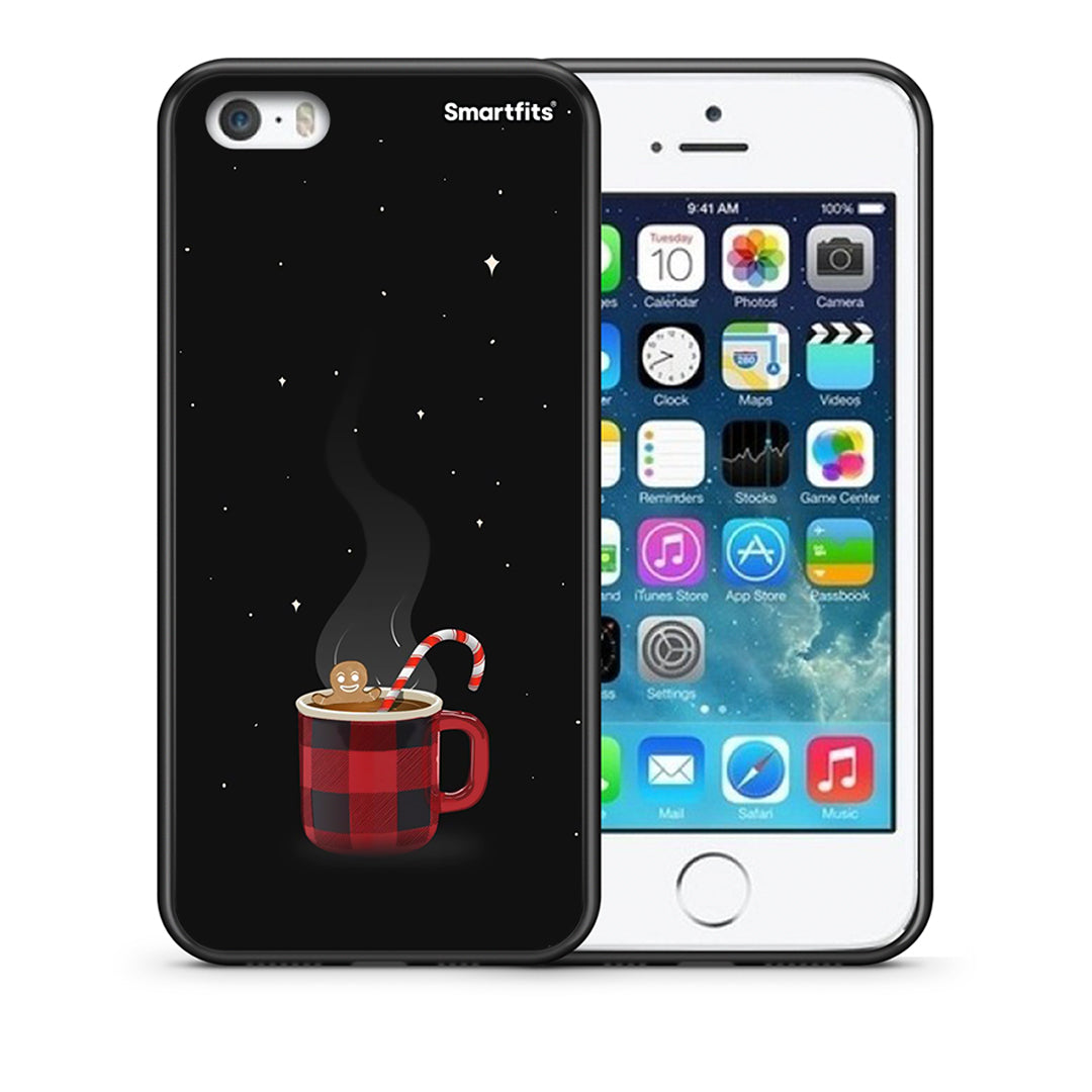 Θήκη iPhone 5/5s/SE Xmas Bathing από τη Smartfits με σχέδιο στο πίσω μέρος και μαύρο περίβλημα | iPhone 5/5s/SE Xmas Bathing case with colorful back and black bezels
