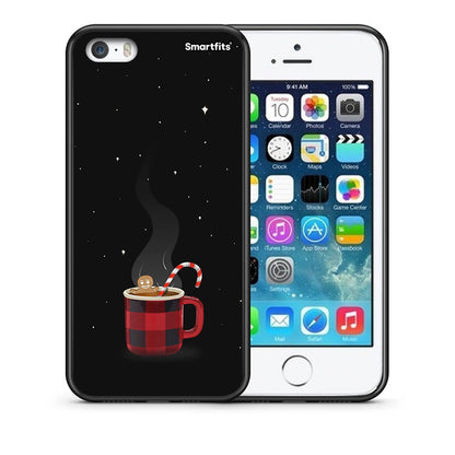 Θήκη iPhone 5/5s/SE Xmas Bathing από τη Smartfits με σχέδιο στο πίσω μέρος και μαύρο περίβλημα | iPhone 5/5s/SE Xmas Bathing case with colorful back and black bezels