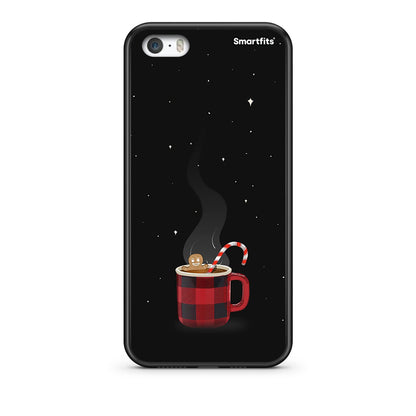 iPhone 5/5s/SE Xmas Bathing θήκη από τη Smartfits με σχέδιο στο πίσω μέρος και μαύρο περίβλημα | Smartphone case with colorful back and black bezels by Smartfits