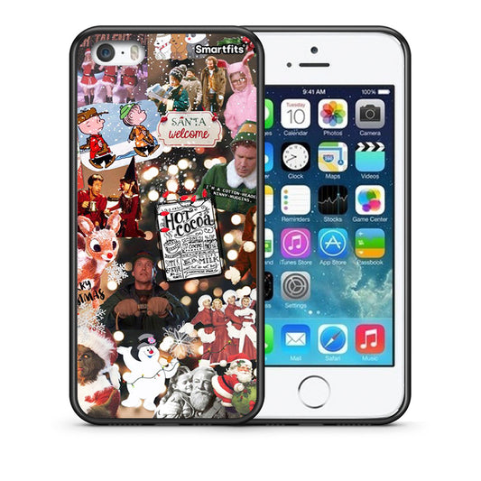 Θήκη iPhone 5/5s/SE Xmas Movies από τη Smartfits με σχέδιο στο πίσω μέρος και μαύρο περίβλημα | iPhone 5/5s/SE Xmas Movies case with colorful back and black bezels