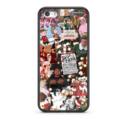 iPhone 5/5s/SE Xmas Movies θήκη από τη Smartfits με σχέδιο στο πίσω μέρος και μαύρο περίβλημα | Smartphone case with colorful back and black bezels by Smartfits