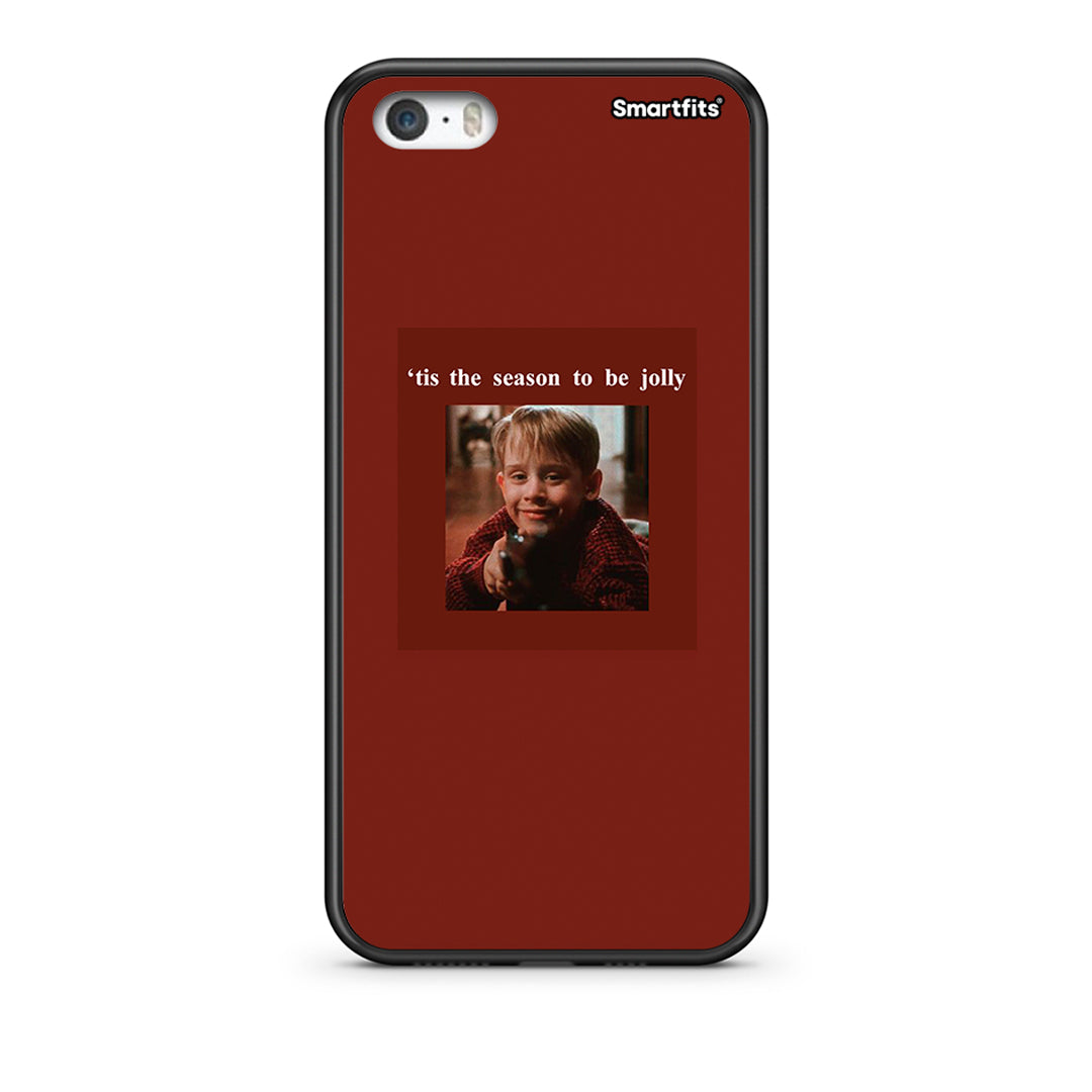 iPhone 5/5s/SE Xmas Ultimate Spirit θήκη από τη Smartfits με σχέδιο στο πίσω μέρος και μαύρο περίβλημα | Smartphone case with colorful back and black bezels by Smartfits