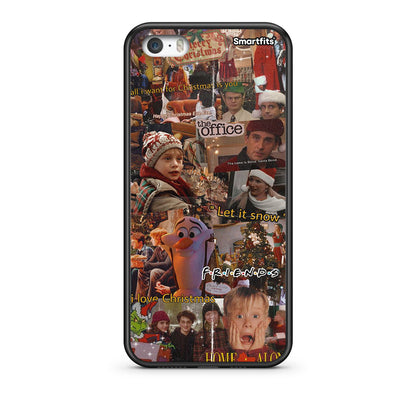iPhone 5/5s/SE Xmas Wishes θήκη από τη Smartfits με σχέδιο στο πίσω μέρος και μαύρο περίβλημα | Smartphone case with colorful back and black bezels by Smartfits