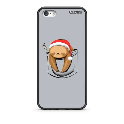 iPhone 5/5s/SE Xmas Zzzz θήκη από τη Smartfits με σχέδιο στο πίσω μέρος και μαύρο περίβλημα | Smartphone case with colorful back and black bezels by Smartfits