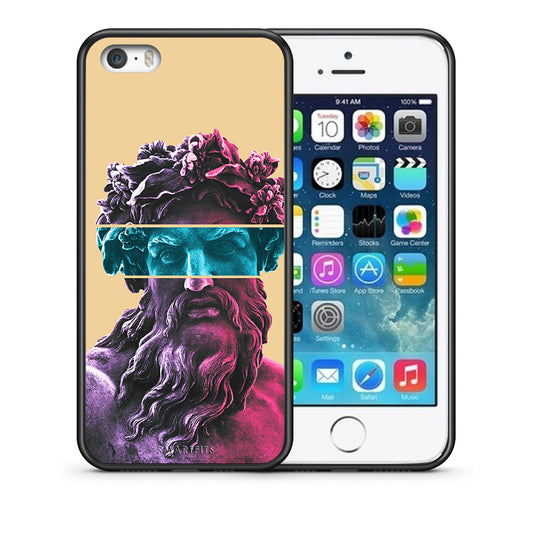 Θήκη Αγίου Βαλεντίνου iPhone 5 / 5s / SE Zeus Art από τη Smartfits με σχέδιο στο πίσω μέρος και μαύρο περίβλημα | iPhone 5 / 5s / SE Zeus Art case with colorful back and black bezels