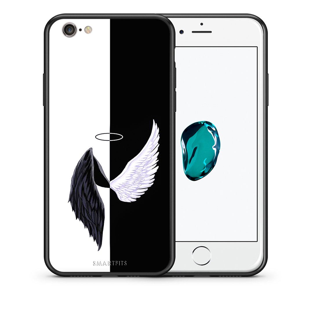 Θήκη iPhone 6/6s Angels Demons από τη Smartfits με σχέδιο στο πίσω μέρος και μαύρο περίβλημα | iPhone 6/6s Angels Demons case with colorful back and black bezels