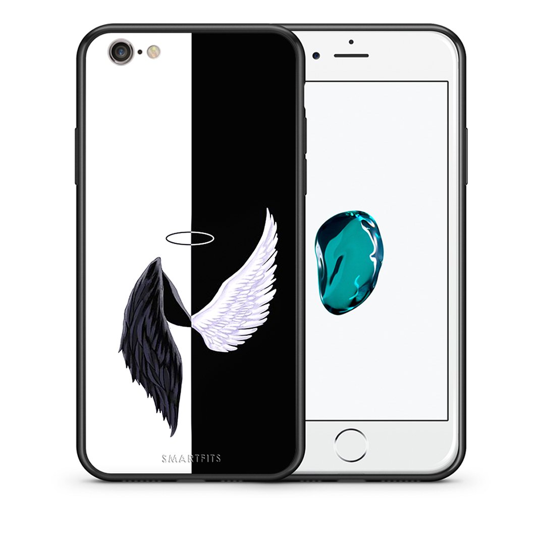 Θήκη iPhone 7/8/SE 2020 Angels Demons από τη Smartfits με σχέδιο στο πίσω μέρος και μαύρο περίβλημα | iPhone 7/8/SE 2020 Angels Demons case with colorful back and black bezels