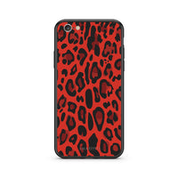 Thumbnail for 4 - iphone 6 plus 6s plus Red Leopard Animal case, cover, bumper
